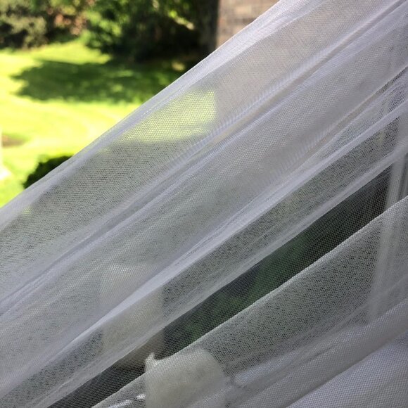 Wedding veil white bride bridal cathedral long 3m tulle comb elegant beautiful main image 7